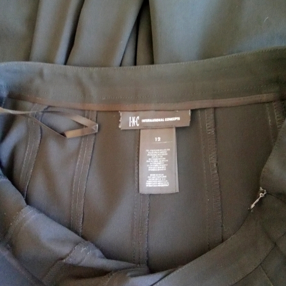 INC International Concepts Black Flared Skirt 12 - Picture 4 of 6